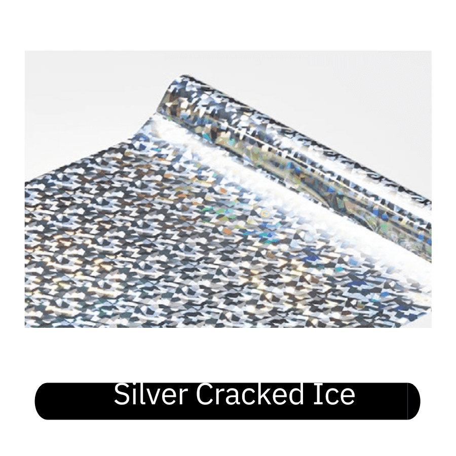 Silver cracked ice heat transfer foil roll