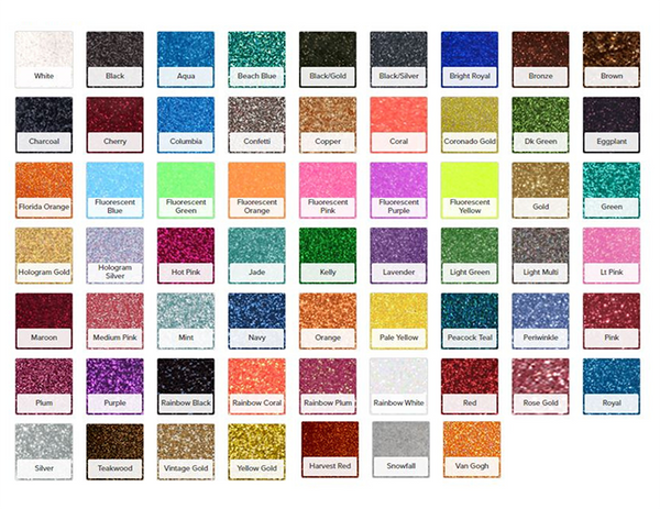 Glitter Flake™ Heat Transfer Vinyl - 20" Wide