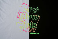 Let's glow girls design, neon and glow in the dark