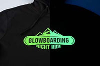 Glowboarding night ride hoodie, glow in the dark