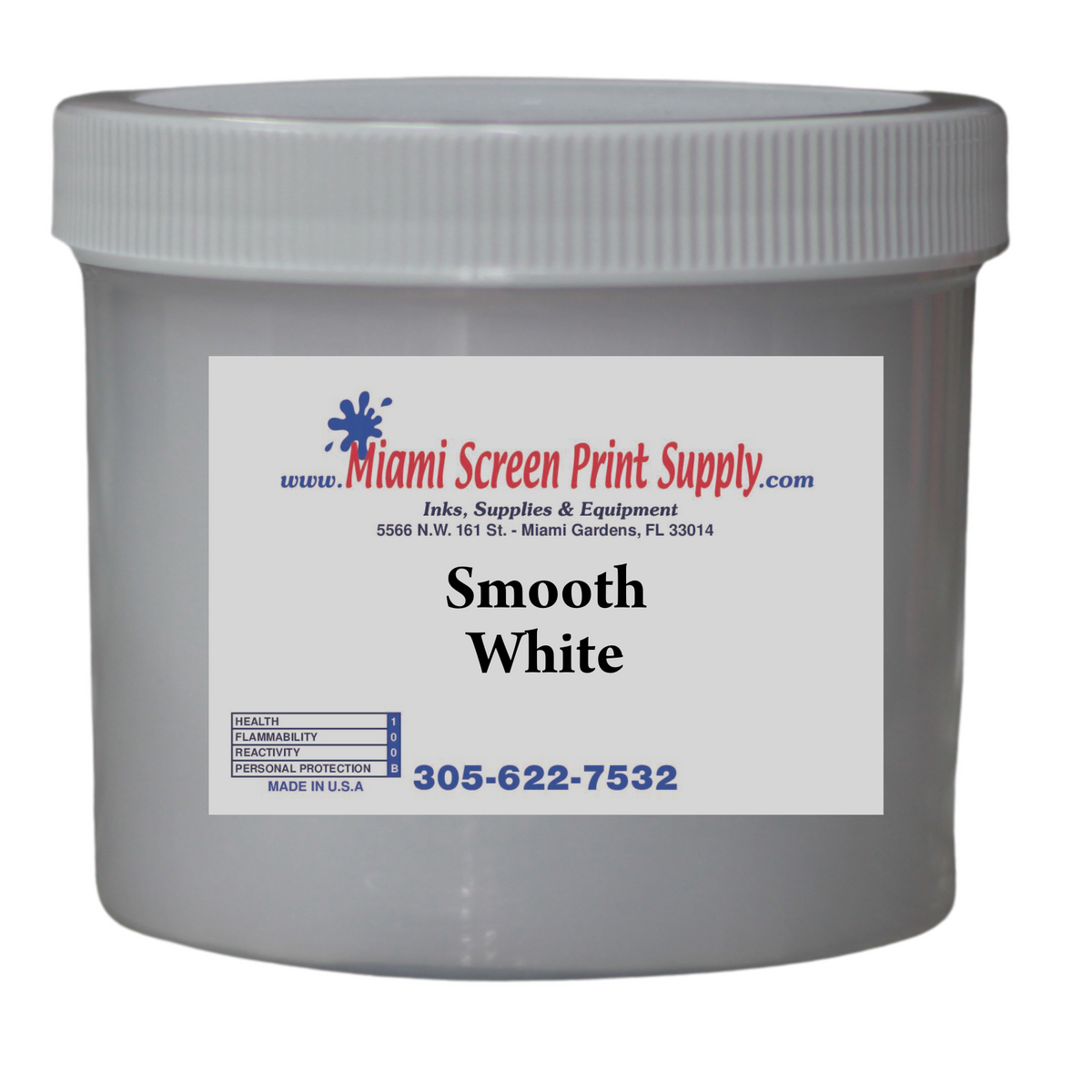 Small Smooth White ink jar for screen printing