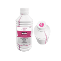 Magenta 1000ML DTF ink bottle with a close-up of the cap. Perfect for achieving vivid colors in DTF printing.