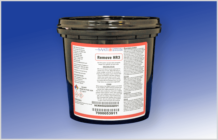 Image of a black plastic gallon of Saati Remove HR3