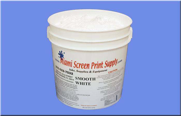 Smooth White Screen Printing Ink in 1 gallon from Miami Screen Print Supply