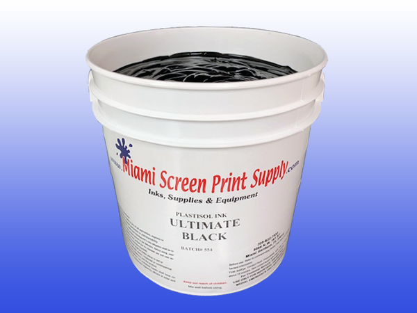 Image of a gallon of Ultimate Black Plastisol Ink