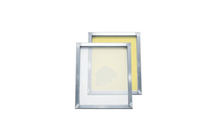 Image of a yellow screen printing frame